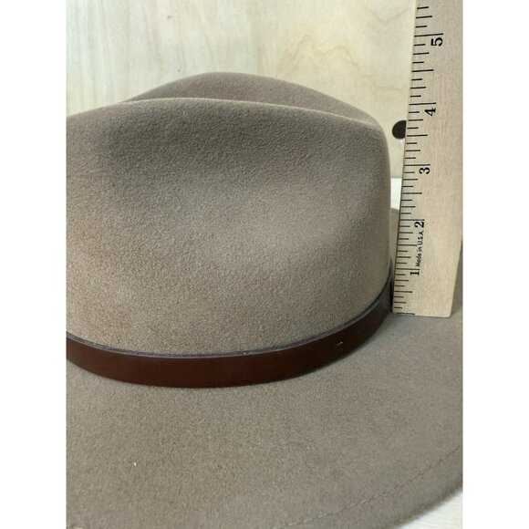 Brixton Messer Fedora Hat Cruelty Free Wool Sand Size 6 3/4 XS Unisex $75 - Picture 11 of 15